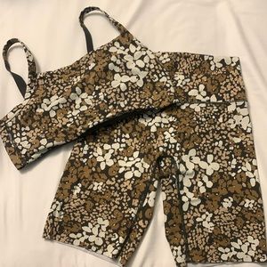 Aerie Printed Bike Short & Bra Set